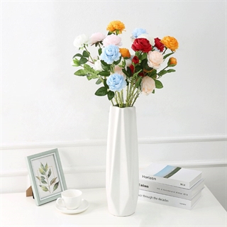 Kunstig pæon buket – 3 hoveder – Flere farver – H 65 cm